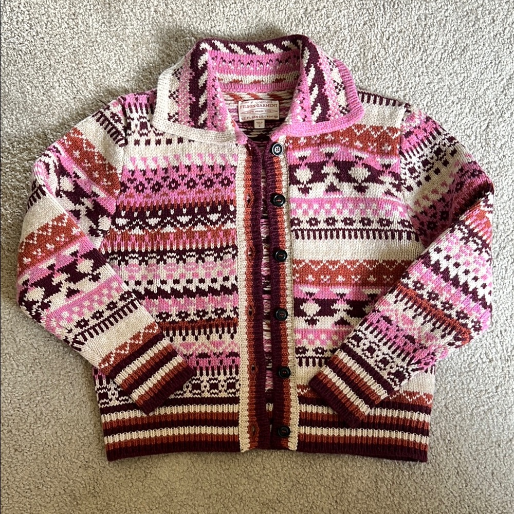 Vibrant Patterned Button-Up Cardigan